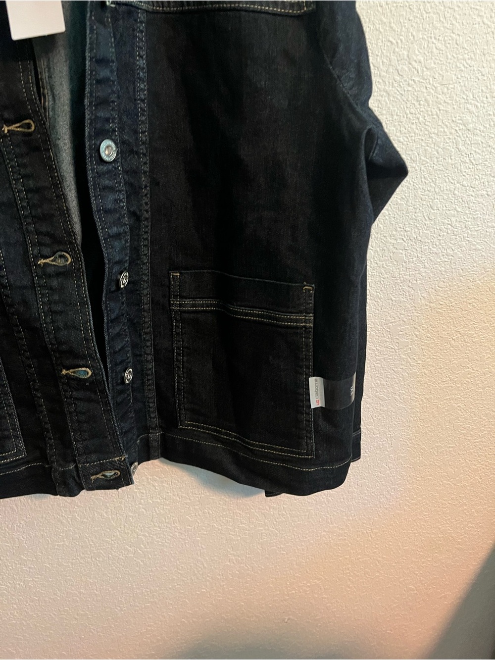 NWT Liz Claiborne Black Denim Jacket with Patch Pockets XXL - Picture 6 of 10